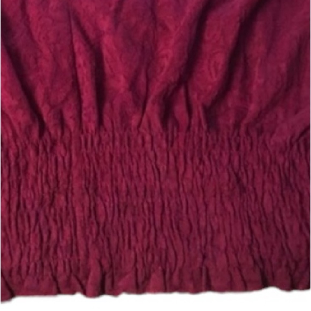 Free People size medium dark pink top with open back runs large NWT - Picture 11 of 12